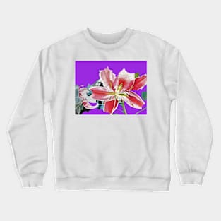 Red Lily Watercolor Painting Crewneck Sweatshirt